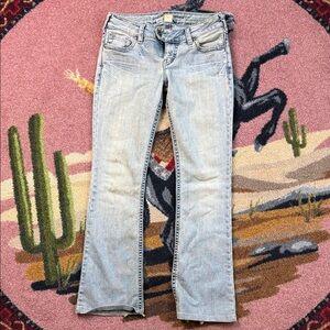 VINTAGE Y2K LOWRISE SILVER JEANS